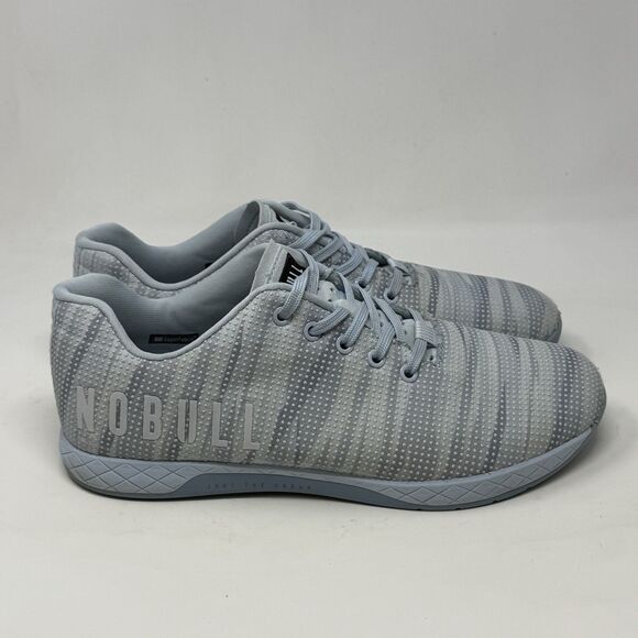 Nobull Matrix Burst Superfabric Sneakers Mens 11.5 Light Blue Unisex Gym Shoes - Picture 3 of 16